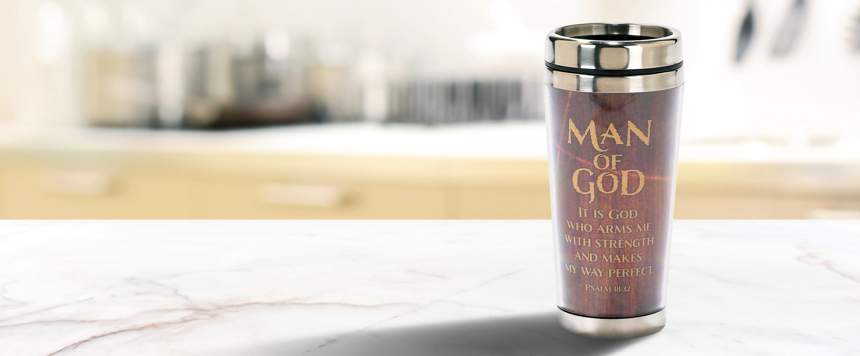 Dicksons, Man of God Tumbler, Stainless Steel, Silver, 30 ounces