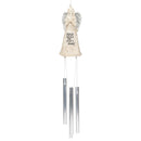 Jozie B In His Arms Angel Cream and Silver Tone 16 x 2.5 Windchime