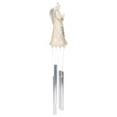 Jozie B In His Arms Angel Cream and Silver Tone 16 x 2.5 Windchime
