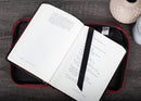 Matte Red Stitched Cross 8 x 6 Fabric  Zippered Bible Cover Case with Handle, Compact