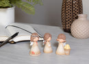 Shaded Coffee Brown Angel with Heart 3 inch Resin Decorative Tabletop Figurine