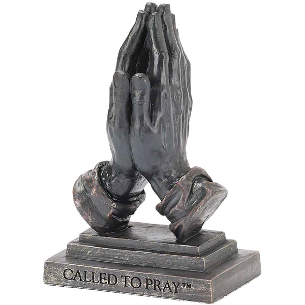Dicksons Called to Pray Praying Hands 5 x 3 inch Gray Resin Stone Table Figurine