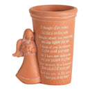 Thought Of You Burnt Orange Angel 4.25 x 5 Resin Decorative Outdoor Standing Planter