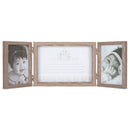 Dicksons Godparent, So Very Grateful Natural Wood 3-Part Hinged Tabletop Photo Frame