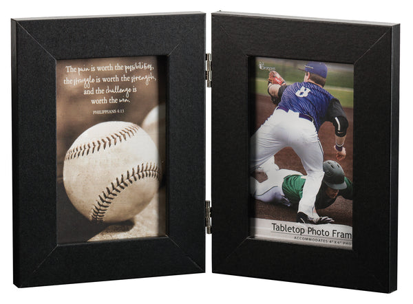 Worth Possibilities White Baseball Double 12 x 8 MDF Wall Tabletop Picture Frame