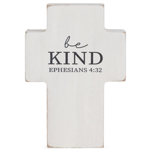 Be Kind Distressed White 4 x 3 Wood Decorative Wall and Tabletop Frame
