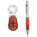 Teaching A Work of Heart Yellow 7.5 x 5 Metal Pen and Key Chain Boxed Giftable Set