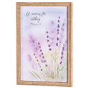 Dicksons Be Anxious For Nothing Purple Floral 11 x 16 Inch Natural Owl Barnwood Decorative Hanging Framed Wall Sign