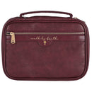 White Dove Designs Bible Cover-Walk by Faith-Burgundy-XLG