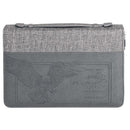 White Dove Designs Bible Cover-They Will Soar On Wings of Eagles-Grey-LRG