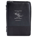 White Dove Designs Bible Cover-Set Your Mind On Things Above-Black-XLG