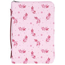 White Dove Designs Bible Cover-Pink Small Floral-LRG