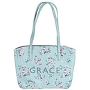White Dove Designs Bible Cover-Wedge-Grace-Floral-Mint-LRG