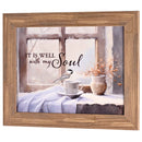 Dicksons Inspirational Christian Framed Wall Art 13 x 17 Inch Wood and Glass Bird Well With My Soul