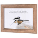 Dicksons Faith Gives The Soul Wings Hope Helps The Heart Sing Chickadee Woodgrain 17 x 11 Wood And Glass Framed Wall Art