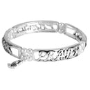 Dicksons Lord's Prayer Open Tile One Size Silver Plated Metal Women's Charm Stretch Bracelet