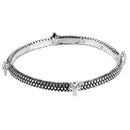 Dicksons Antique Silver Plated Stretch Bangle Bracelet for Women Multi-Cross Design Religious Faith Jewelry
