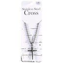 Dicksons Durable Stainless Steel Sword Cross Pendant Necklace for Men Modern Silver- Tone Design Masculine Faith Jewelry