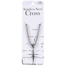 Dicksons Man of God Classic Stainless Steel Cross Necklace Gift Set with 1 Chronicles 28:20 Scripture Card Masculine Faith Jewelry