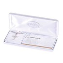 Dicksons John 6:35 First Communion Box Cross, Silver Tone, 18 Inch, Stainless Steel, Unisex Everyday Necklace,