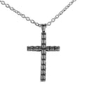 Dicksons Antiqued Box Cross, Silver Tone, 24 Inch, Stainless Steel, Men's Everyday Necklace,