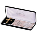Dicksons Fisher of Men Cross Necklace for Men Gold Plated Stainless Steel Inspirational Christian Jewelry | 24 inch