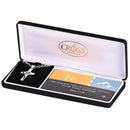 Dicksons Faith Mustard Seed Cross Necklace Stainless Steel Inspirational Christian Jewelry | 24 inch