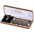 Dicksons Graduation Cross Necklace Gift Set Congrats GRAD Card with Jeremiah 29:11 Scripture Silver-Tone Grain Textured Cross Pendant