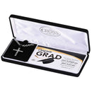 Dicksons Bold Black Plated Nail Cross Necklace for Men Textured Gunmetal Finish Durable Religious Pendant Chain Masculine Faith Jewelry