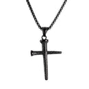 Dicksons Elegant Gold Plated Budded Cross Pendant Necklace for Men Ornate Jewelry Bold Christian Faith Statement