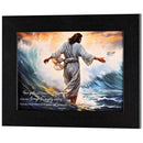 Dicksons Inspirational Christian Framed Wall Art 11 x 15 Inch Wood and Glass Jesus Walking on Water