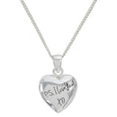 Dicksons PS I Love You Dear Mom Puff Heart Engraved 18 Inch Necklace with Header Box