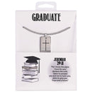 Dicksons Jeremiah 29:11 for Graduation, Silver Tone, 24 Inch, Stainless Steel, Men's Everyday Dog Tag Cross Necklace,