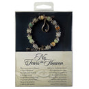 Dicksons No Tears In Heaven Teardrop One Size Genuine Beaded Stone Women's Charm Stretch Bracelet