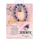 Dicksons Serenity Prayer, Blue, Silver Tone, 7 + 1 Inch, Sodalite Brazilian Stones Women's Everyday Bracelet,