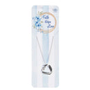Dicksons Faith Hope Love Mobius Triangle Silver 18 Inch Stainless Steel Necklace On Bookmark Card