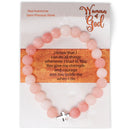 Dicksons Woman Of God Cross Pink One Size Red Aventurine Stone Bracelet On Presentation Card