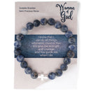Dicksons Woman Of God Cross Blue One Size Sodalite Brazilian Stone Bracelet On Presentation Card