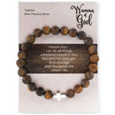 Dicksons Woman Of God Cross Brown One Size Tiger Eye Frost Stone Bracelet On Presentation Card