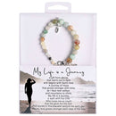 Dicksons My Life Is A Journey, Earth Tones, 7 + 1 Inch, Genuine Beads Women's Everyday Bracelet,