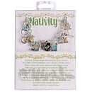 Dicksons Nativity Oval Link 8 Charms, Multicolor 7 Inch, Plated Metal, Women's Everyday Bracelet,