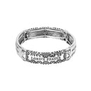 Dicksons Lord's Prayer Ornate Trimmed and Smooth Engraved Tile Stretch Bracelet