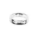 Dicksons Cutout Cross Band Silver Plated Metal Women's Fashion Ring, Size 6
