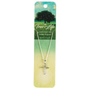 Dicksons Tree of Life Cross 18 inch Silver Plated Metal Women's Necklace on Presentation Card