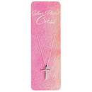 Dicksons - 1-Inch Box Cross Charm - 18 Inch Silver Plated Stainless Steel Cable Chain Women's Necklace