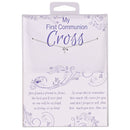Dicksons My First Communion Cross Necklace Gift Set Dainty Gold-Tone Cross Pendant Elegant Keepsake with Inspirational Card
