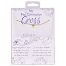 Dicksons My 1st Communion Cross Necklace Gift Set Silver-Tone Cross Pendant Elegant Keepsake with Inspirational Card