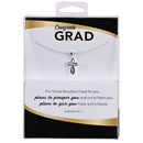 Dicksons Graduation Cross Necklace Gift Set Congrats GRAD Card with Jeremiah 29:11 Scripture Black-Plated Grain Textured Cross Pendant