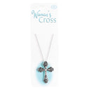 Dicksons Woman's Filigree Bud Cross Necklace 18-Inch Silver Tone Chain with Ornate Design | Elegant Christian Religious Jewelry Giftable