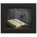 Dicksons The Lord's Prayer Bible Black 13 x 11 Wood and Glass Framed Wall Art Plaque